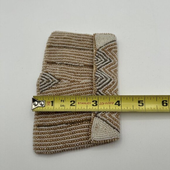Vtg Jacqueline Mode Bag Clutch Purse Glass Seed Pearl‎ Beaded Art Deco 4x6.5" - Picture 9 of 9